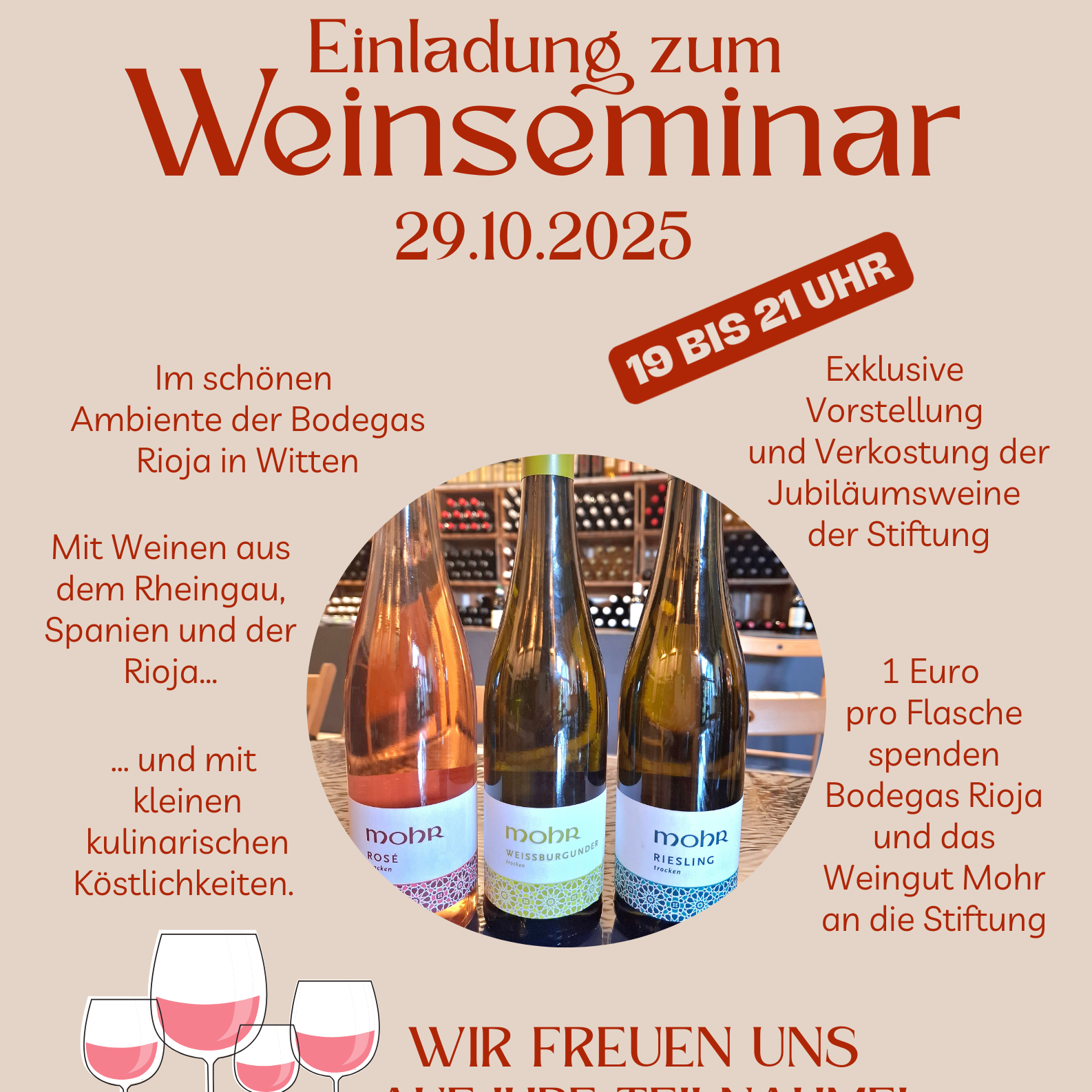 Benefiz-Weinseminar am 29.10.2025