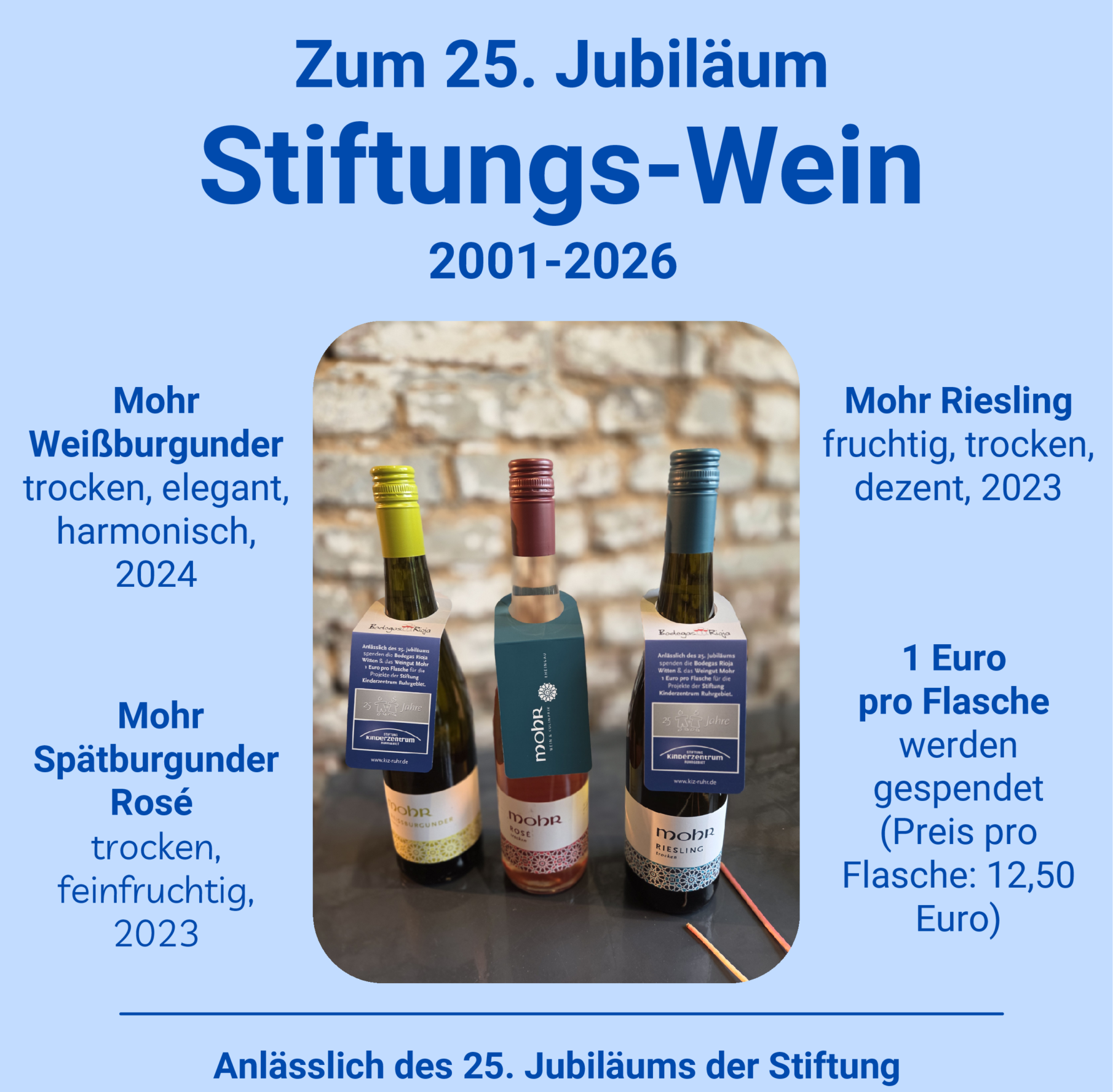 Jubiläumswein ab sofort bestellbar